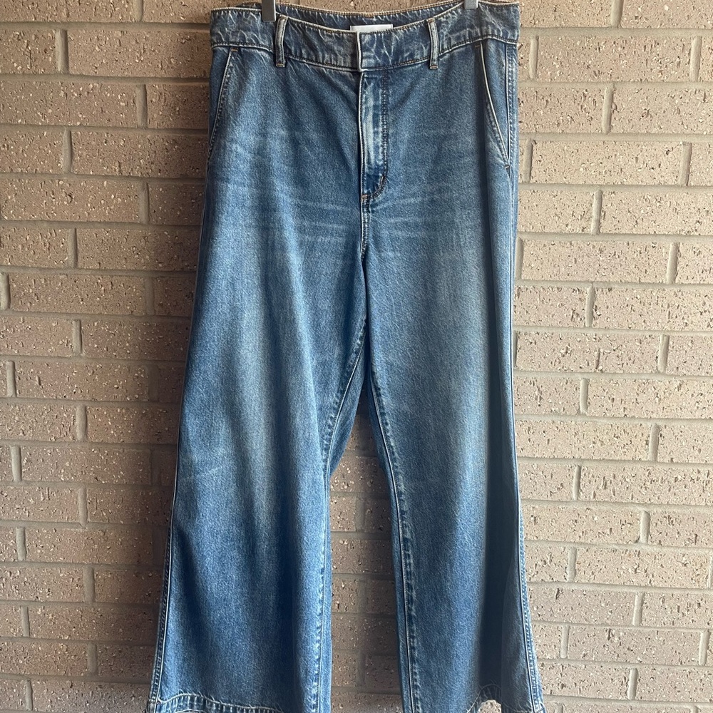 Light Wash Wide Leg Denim Trouser Jeans